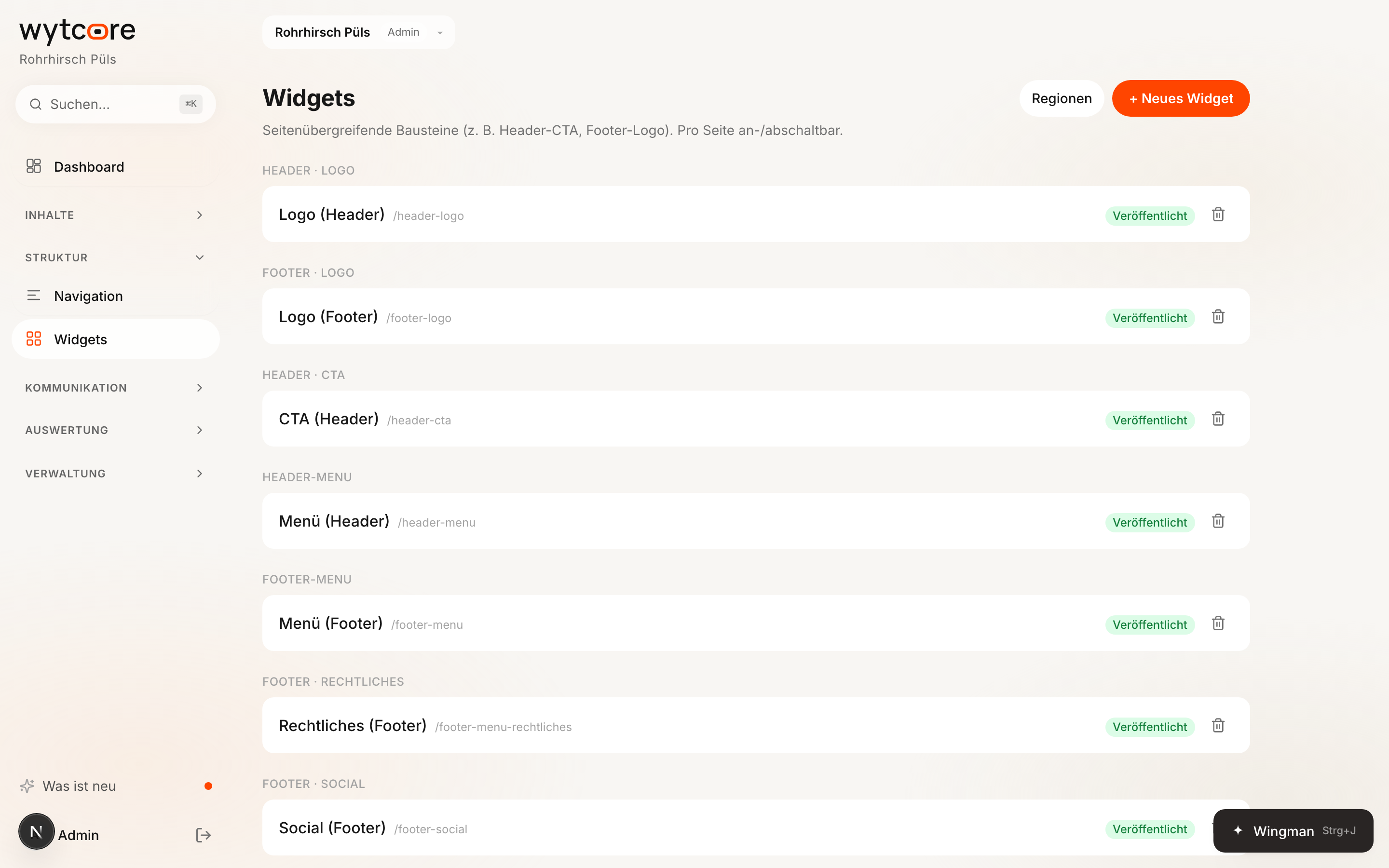 Widgets